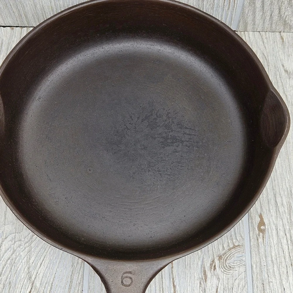 Vtg Wagner Ware Sidney O Cast Iron Skillet 6 Stylized Logo 1056H 9